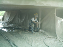 Réparation de pont — travaux de structure en béton